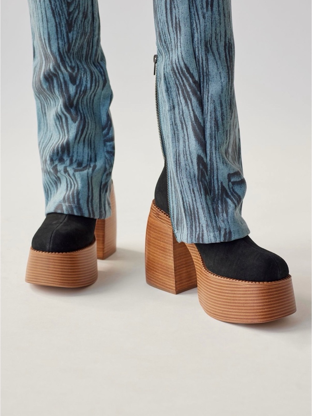 Urban Outfitters Anna Leather Platform Boot Size 6 - Picture 5 of 9